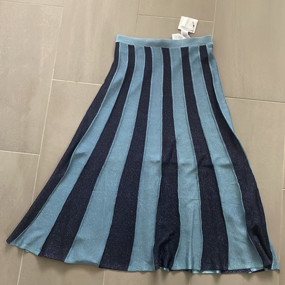 Sandro Damon metalic striped midi skirt NWT - Picture 5 of 17
